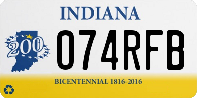 IN license plate 074RFB
