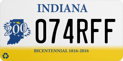 IN license plate 074RFF