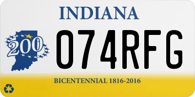 IN license plate 074RFG