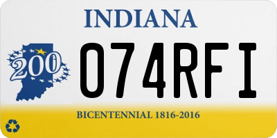 IN license plate 074RFI