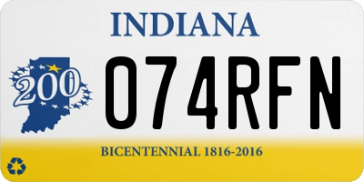 IN license plate 074RFN