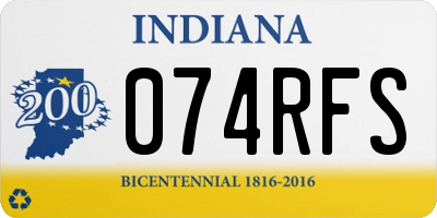IN license plate 074RFS