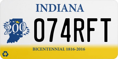 IN license plate 074RFT