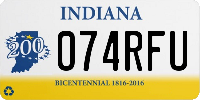 IN license plate 074RFU