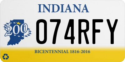 IN license plate 074RFY