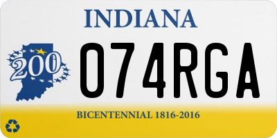 IN license plate 074RGA