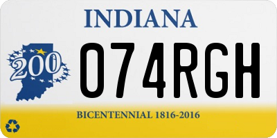 IN license plate 074RGH