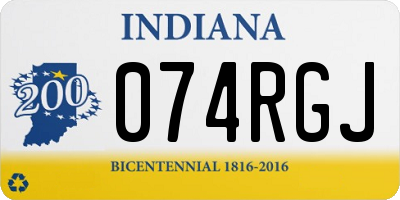 IN license plate 074RGJ