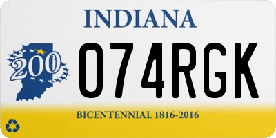 IN license plate 074RGK