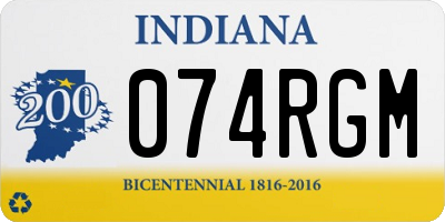 IN license plate 074RGM