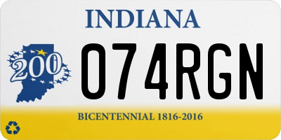 IN license plate 074RGN