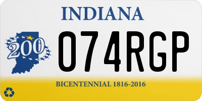 IN license plate 074RGP