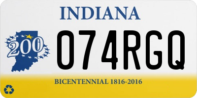 IN license plate 074RGQ