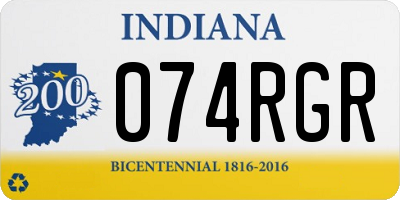 IN license plate 074RGR