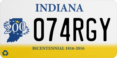 IN license plate 074RGY