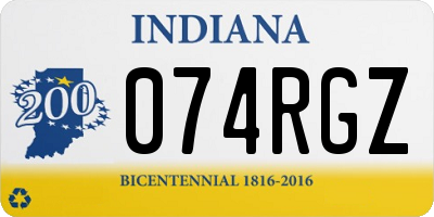 IN license plate 074RGZ