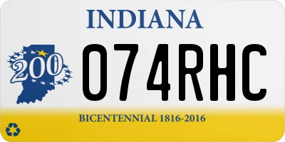 IN license plate 074RHC