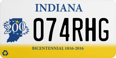 IN license plate 074RHG