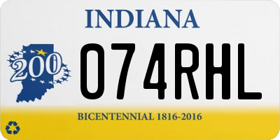 IN license plate 074RHL