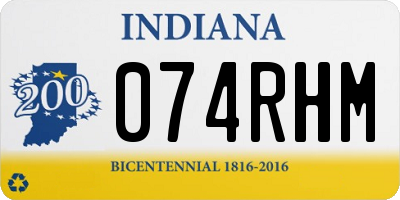 IN license plate 074RHM