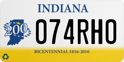 IN license plate 074RHO
