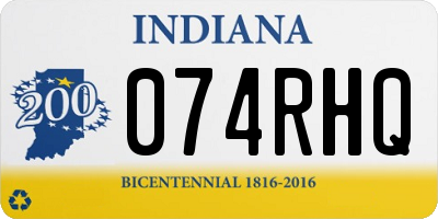 IN license plate 074RHQ
