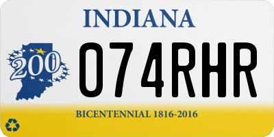 IN license plate 074RHR