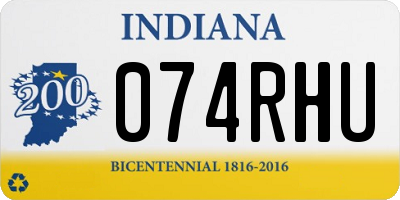 IN license plate 074RHU