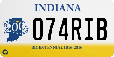 IN license plate 074RIB