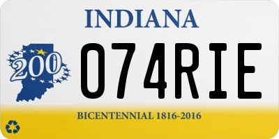 IN license plate 074RIE