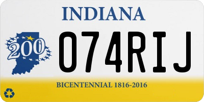 IN license plate 074RIJ