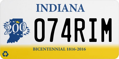 IN license plate 074RIM
