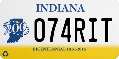 IN license plate 074RIT