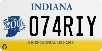 IN license plate 074RIY