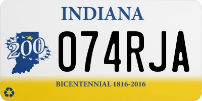 IN license plate 074RJA
