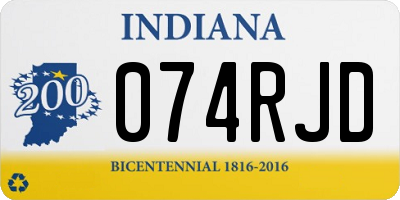IN license plate 074RJD