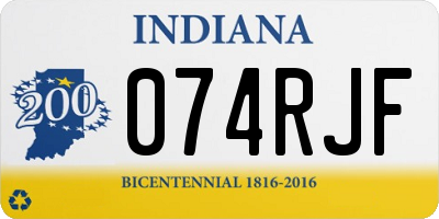 IN license plate 074RJF
