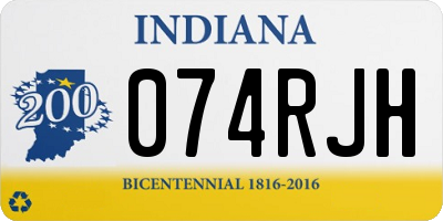 IN license plate 074RJH