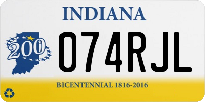 IN license plate 074RJL