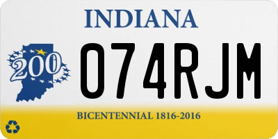 IN license plate 074RJM