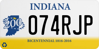 IN license plate 074RJP