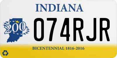 IN license plate 074RJR