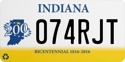 IN license plate 074RJT