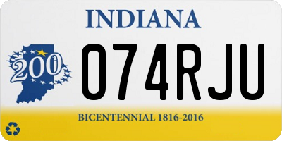 IN license plate 074RJU