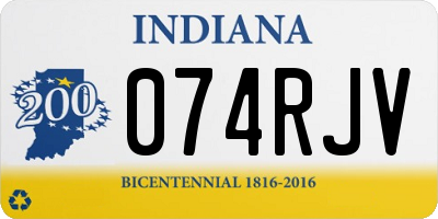 IN license plate 074RJV