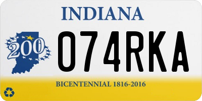 IN license plate 074RKA