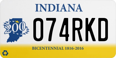 IN license plate 074RKD