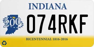 IN license plate 074RKF