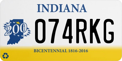 IN license plate 074RKG