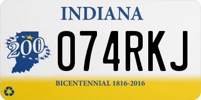 IN license plate 074RKJ